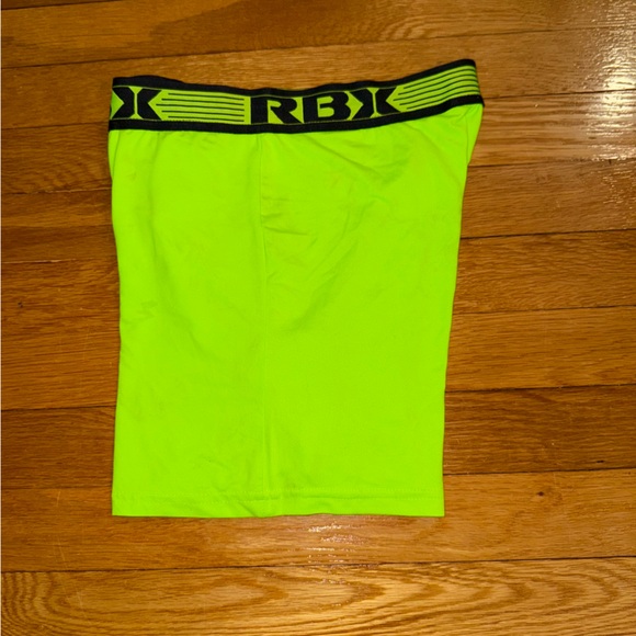 RBX Neon Yellow Athletic Compression Shorts Large - Picture 2 of 7